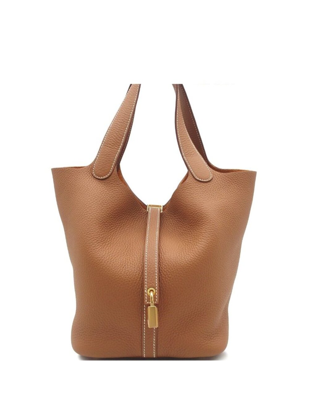 Hermes Picotin Lock MM Gold Taurillon Clemence Handbag